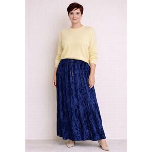 Vintage Just Class Blue Crushed Velvet Maxi Skirt Boho Witchy Fairy cottage L/XL